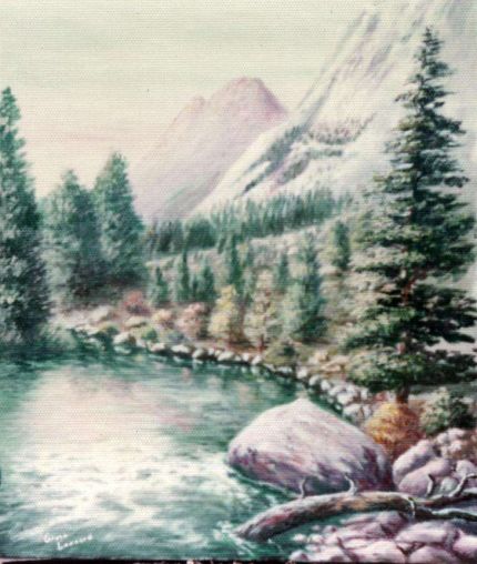 Mountain Lake - An Oil Painting by Grace Leonard