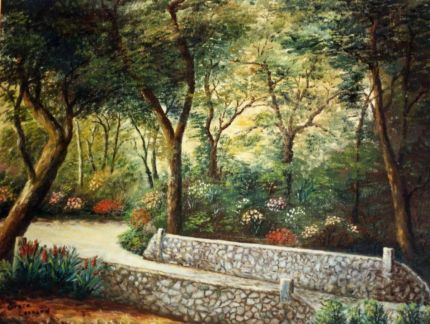 Stone Bridge - An Oil Painting by Grace Leonard