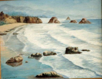 Cannon Beach - An Oil Painting by Grace Leonard
