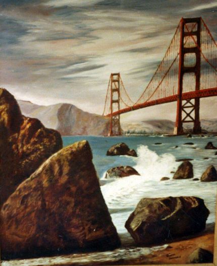 The Golden Gate - An Oil Painting by Grace Leonard