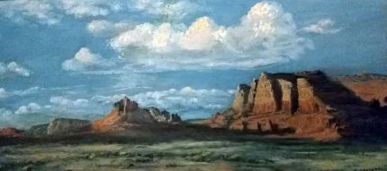 Desert Sky 002 - An Oil Painting by Grace Leonard