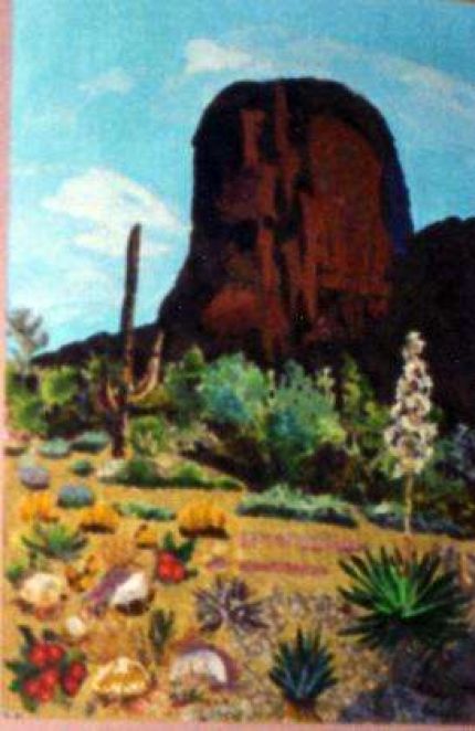Desert Pillar  A Painting by Grace Leonard